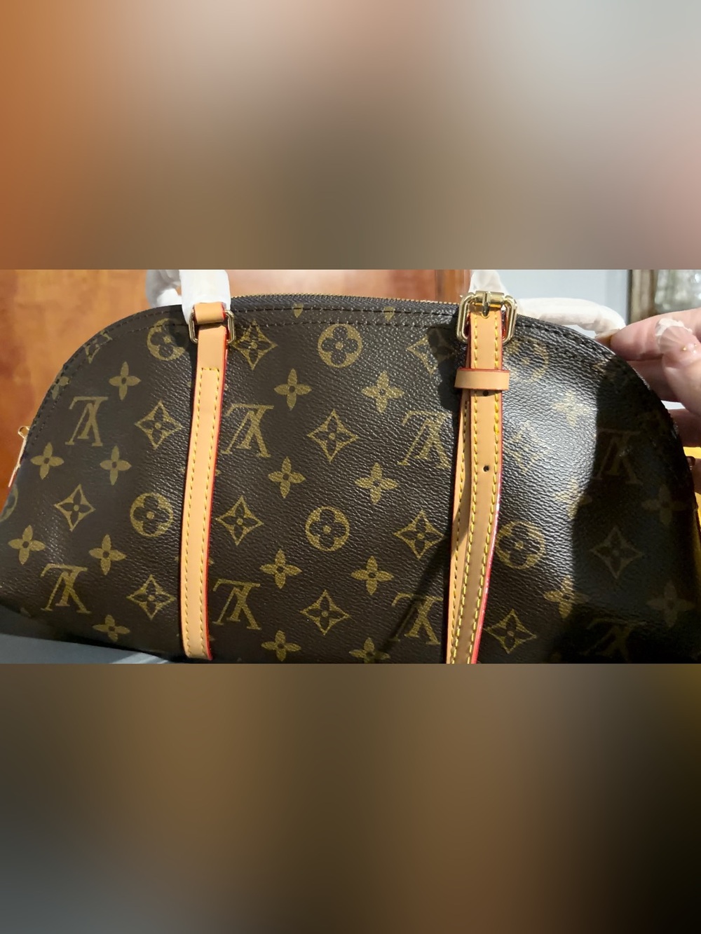Monogram Shoulder Bag - Brown/Gold